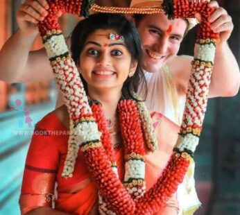 Rose petals with Dagar Flowers Garland