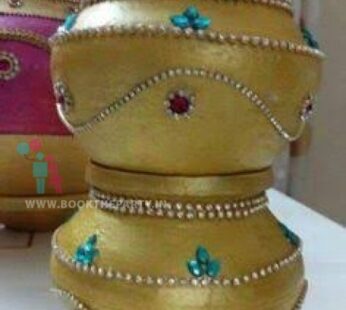 Gariga Muntha with Gold Paint and Beeds Design