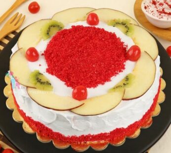 Red Velvet Fruit Punch Cake