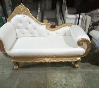 Golden and Partially White Sofa