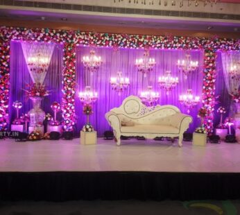 Chandeliers With Drapes Backdrop